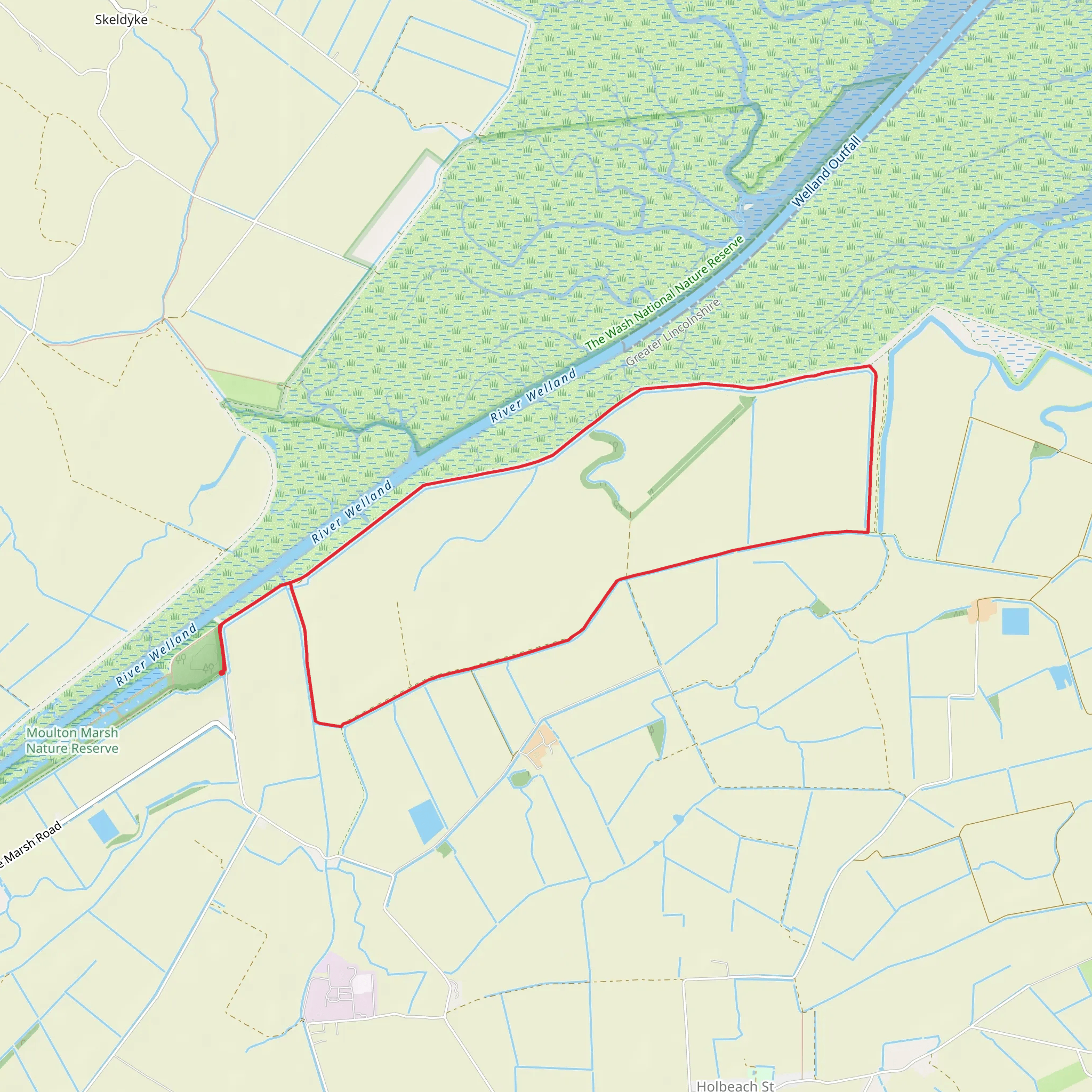 Moulton Marsh - The Welland and Horseshoe Nature Reserve mobile static map