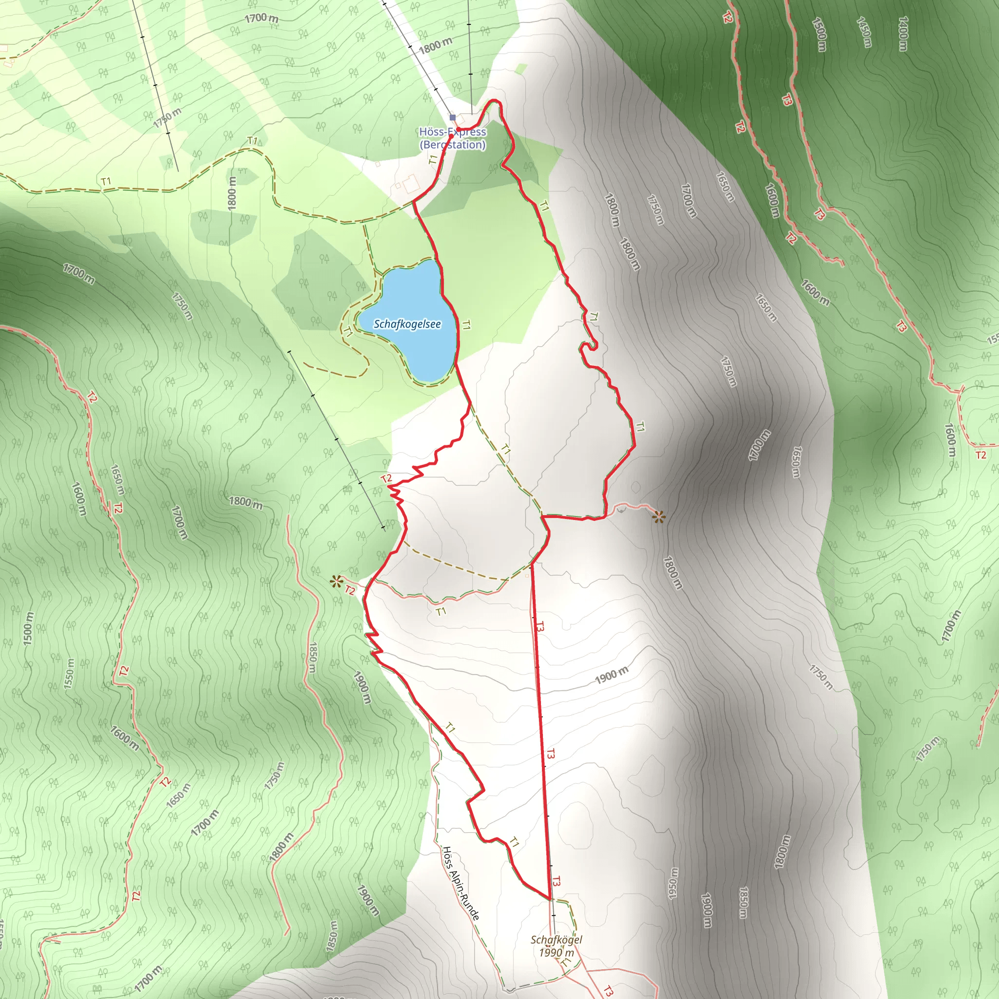 Höss Alpine Loop Trail mobile static map