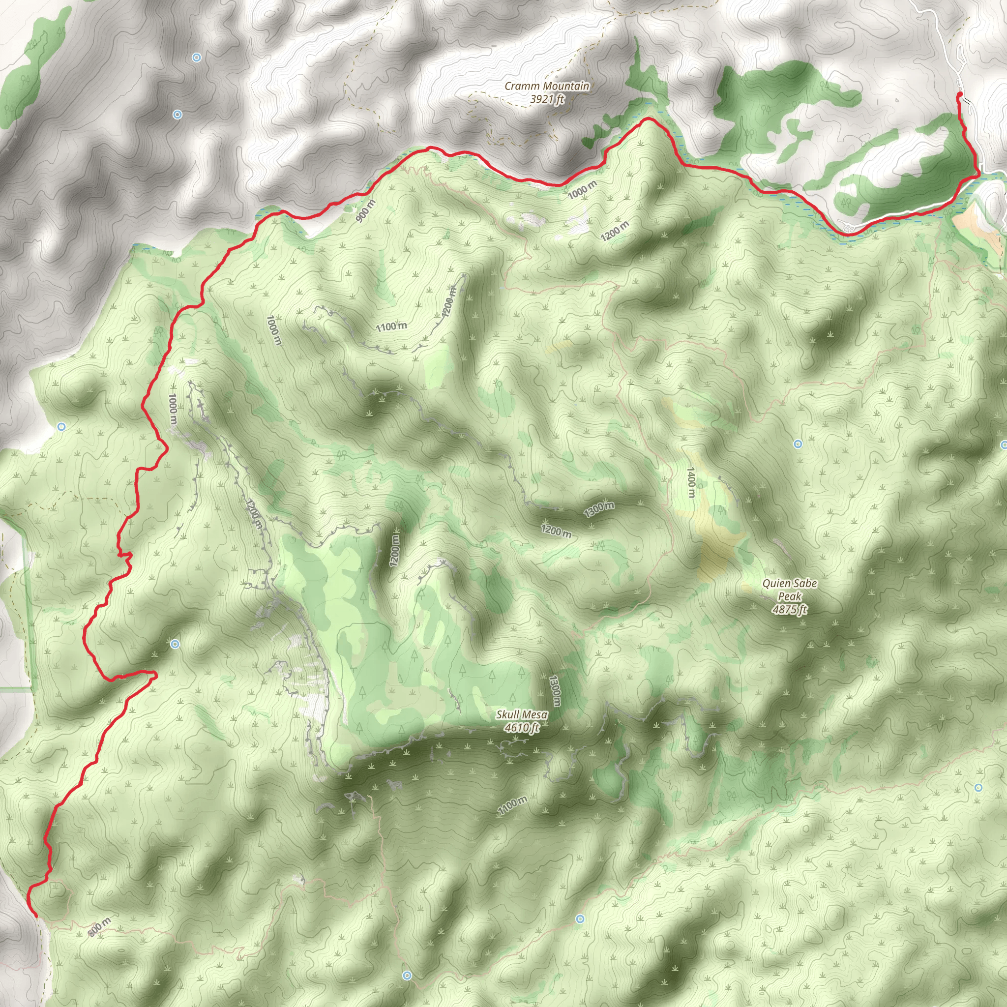 Cave Creek Trail mobile static map