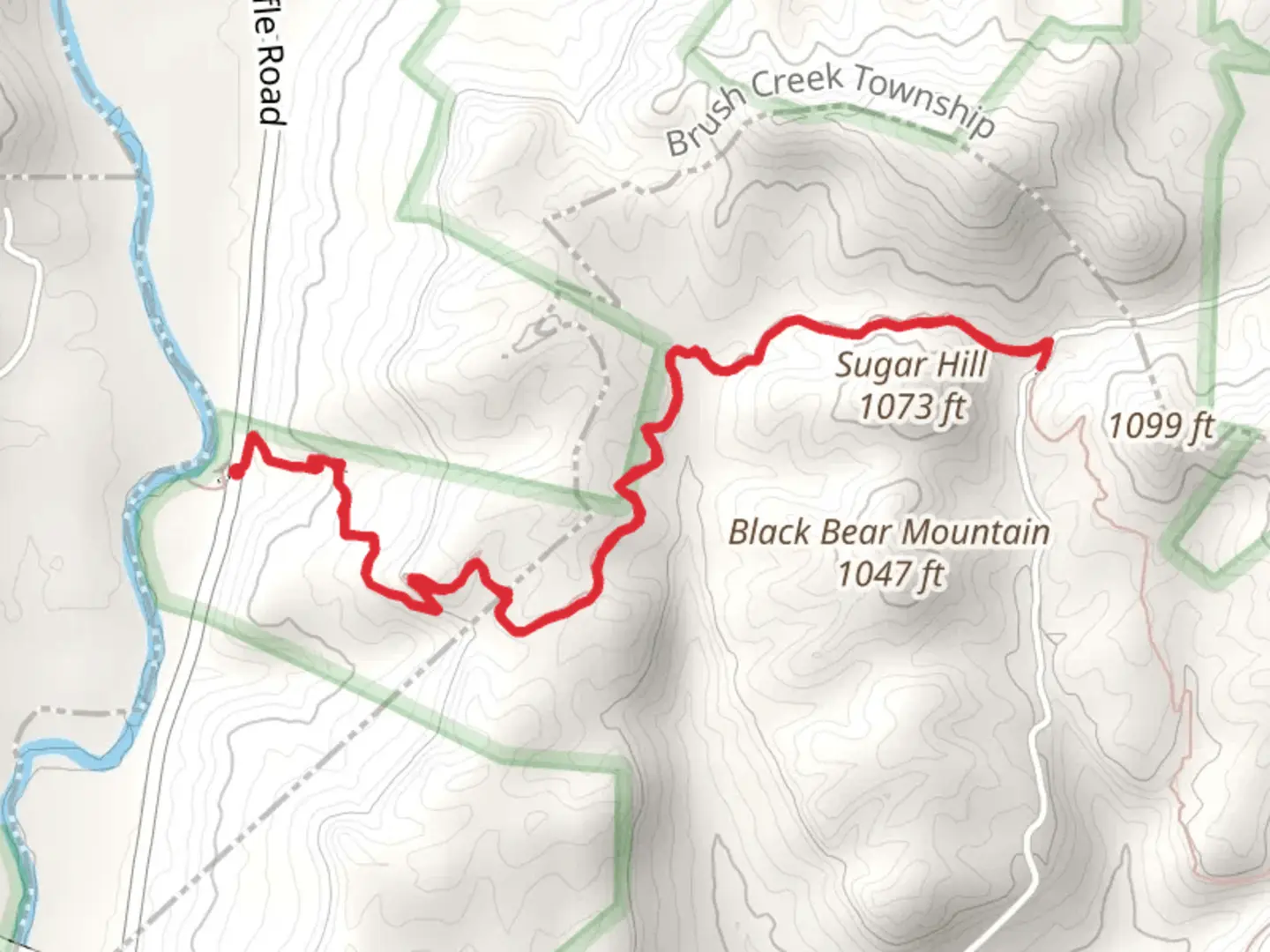An image depicting the trail Sugar Hill - Buckeye Trail and its surrounding area.