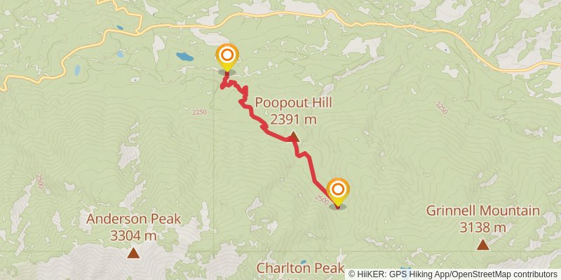 San Bernardino Mountain Traverse stage 2 Map