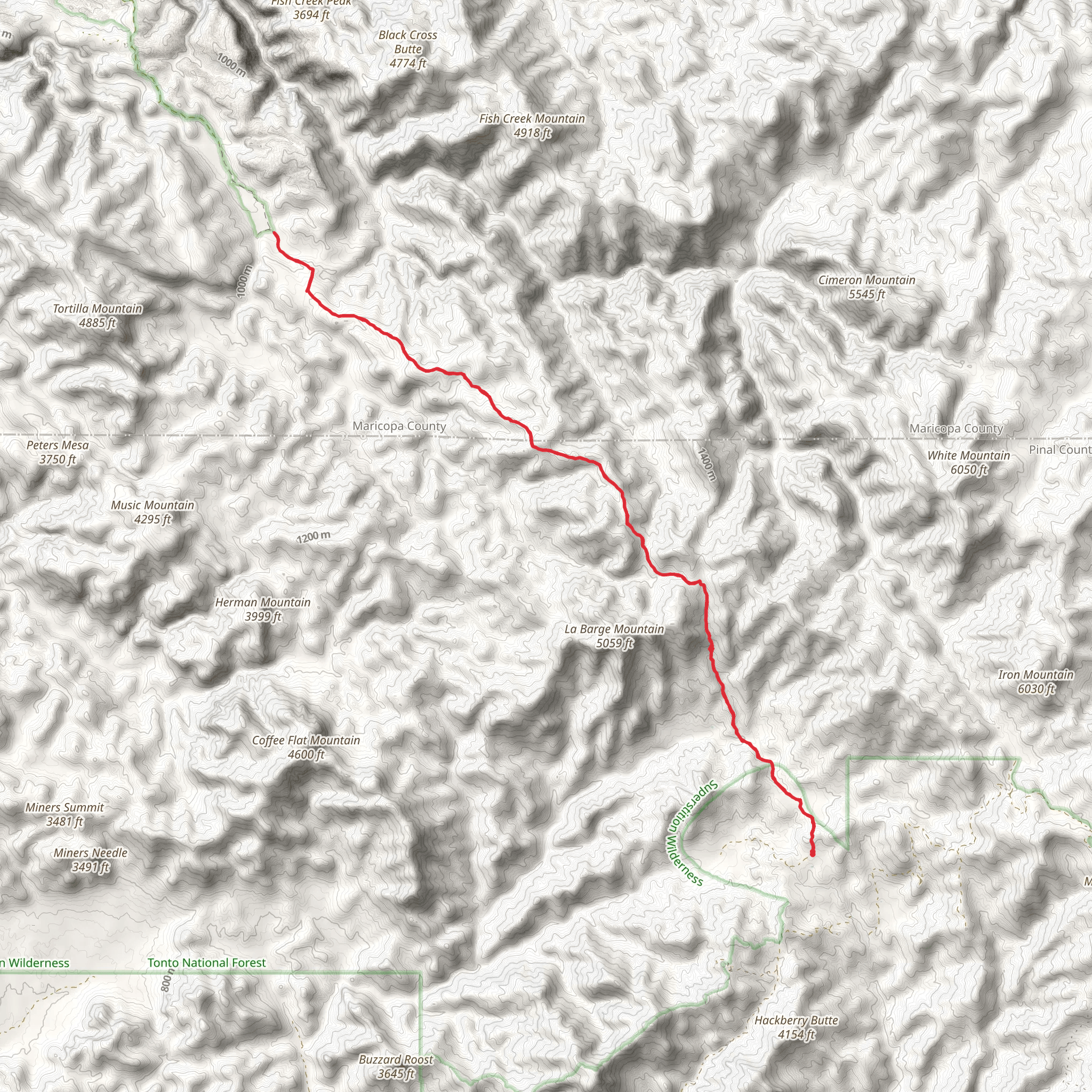 J F Trail mobile static map