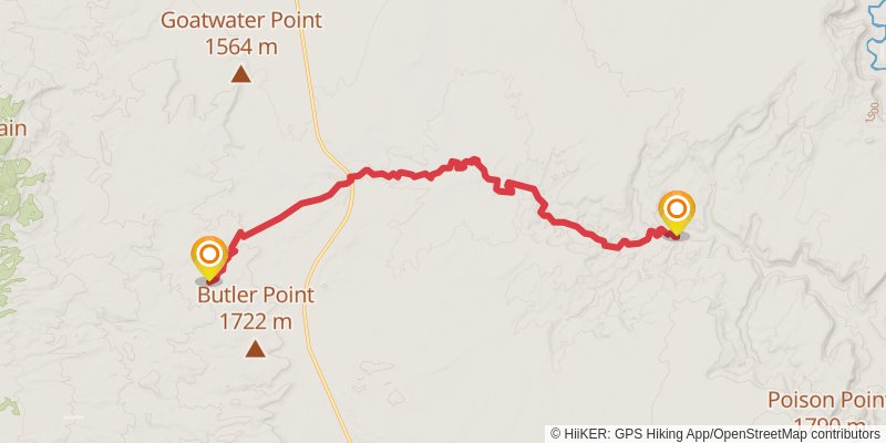 Hayduke Trail stage 17 Map