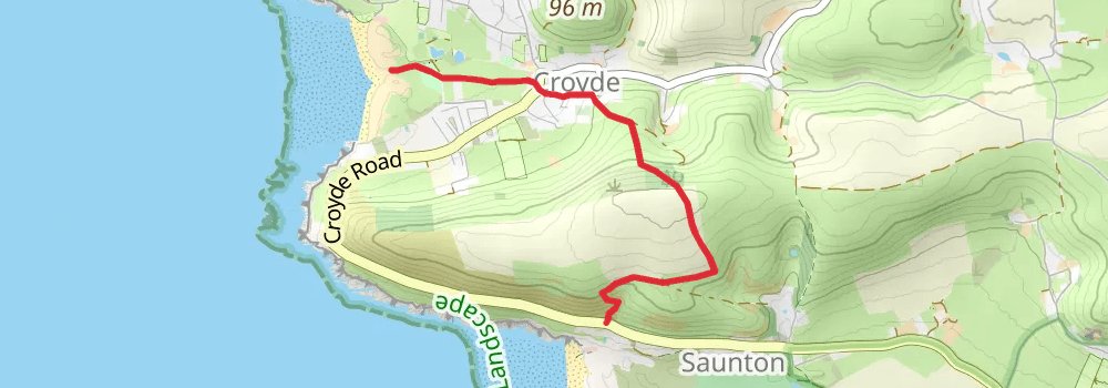 South West Coast Path alt 3 Map