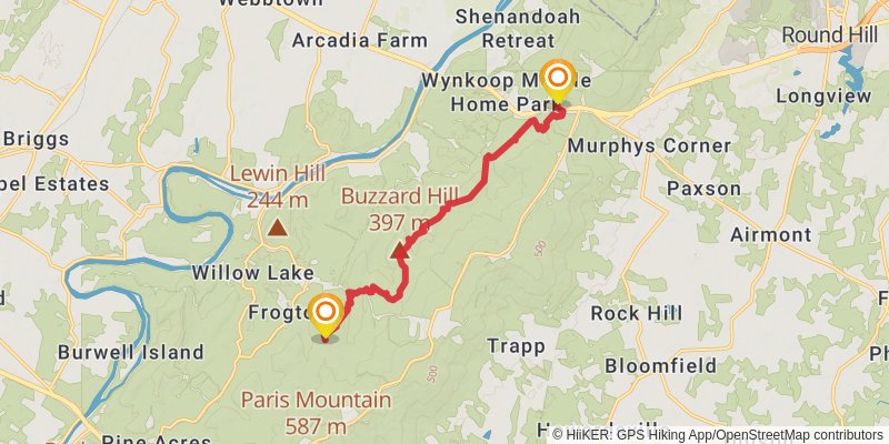 Appalachian Trail - Virginia stage 53 Map
