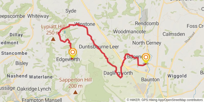 Cotswold Village Trail stage 6 Map