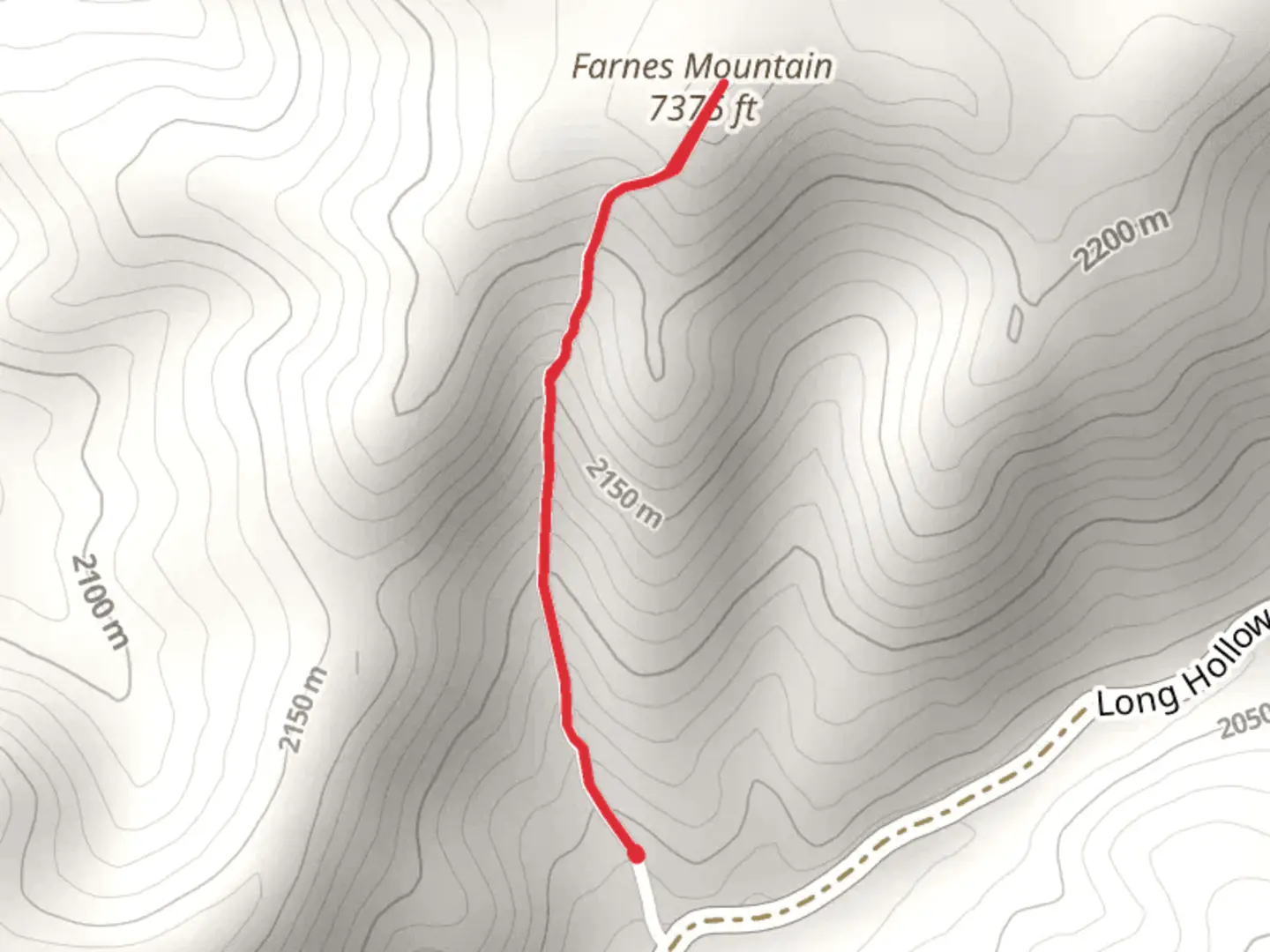 An image depicting the trail West Farnes Mountain and its surrounding area.
