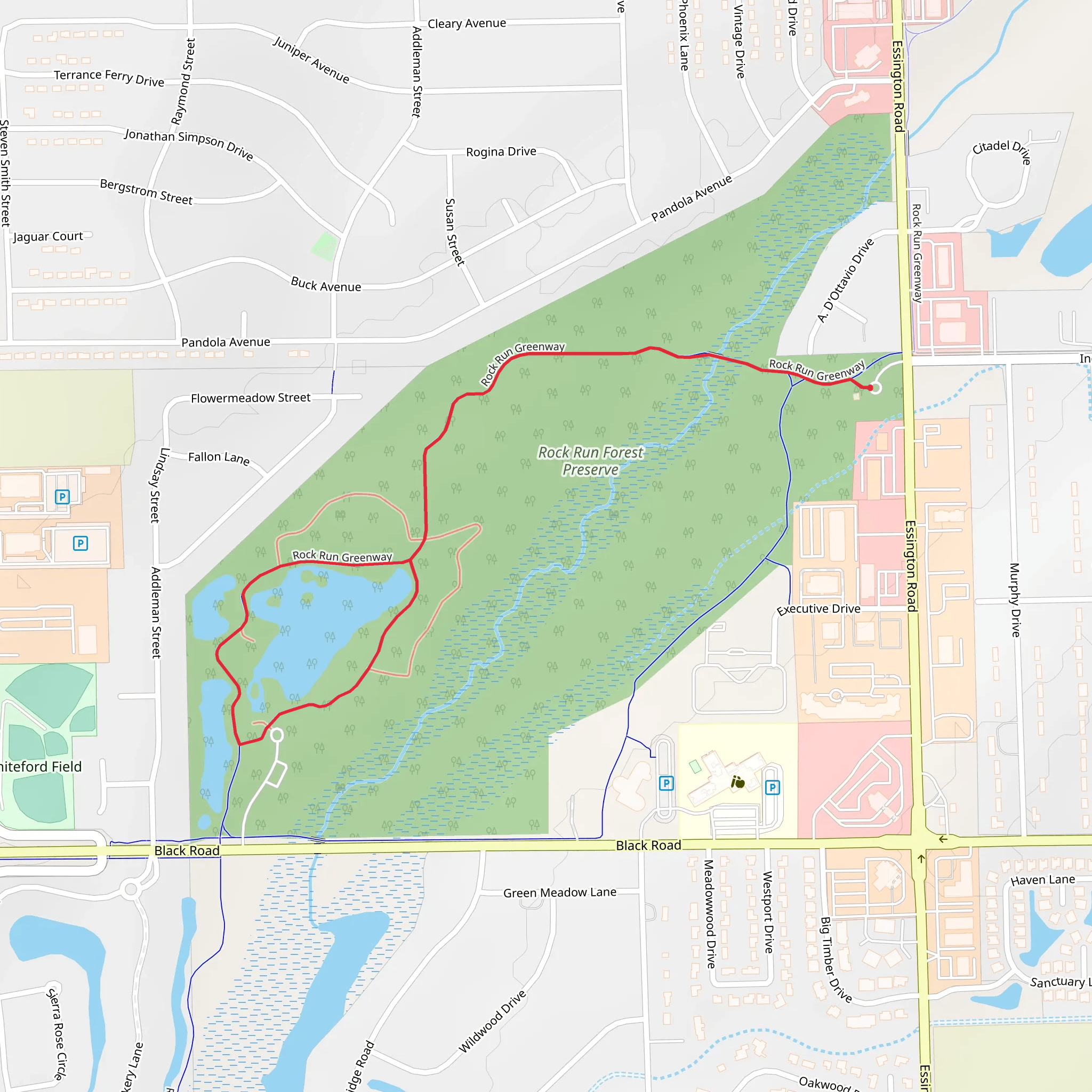 Rock Run Greenway Loop mobile static map