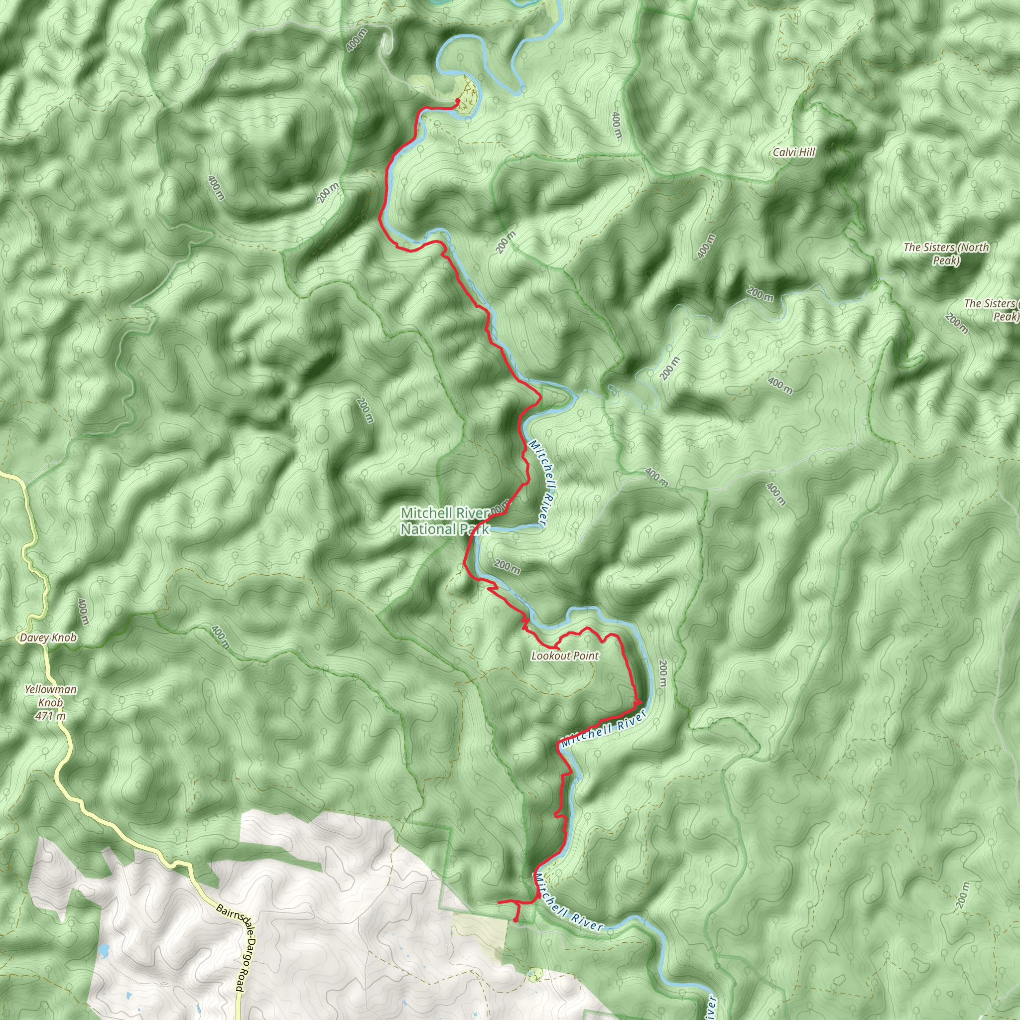 Mitchell River Walking Trail mobile static map
