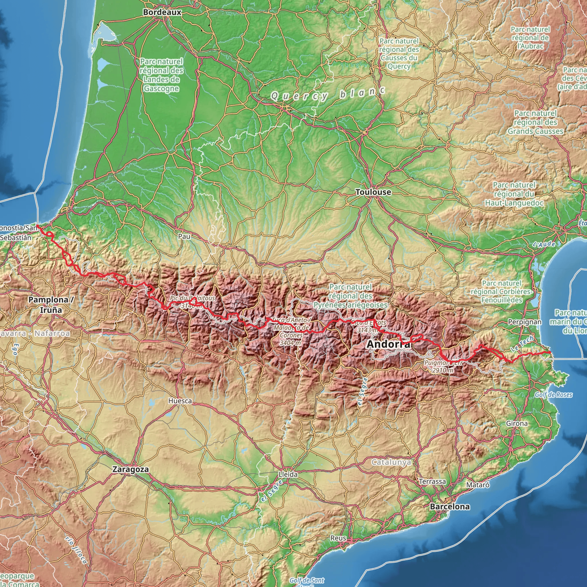 Haute Randonnée Pyrénéenne mobile static map