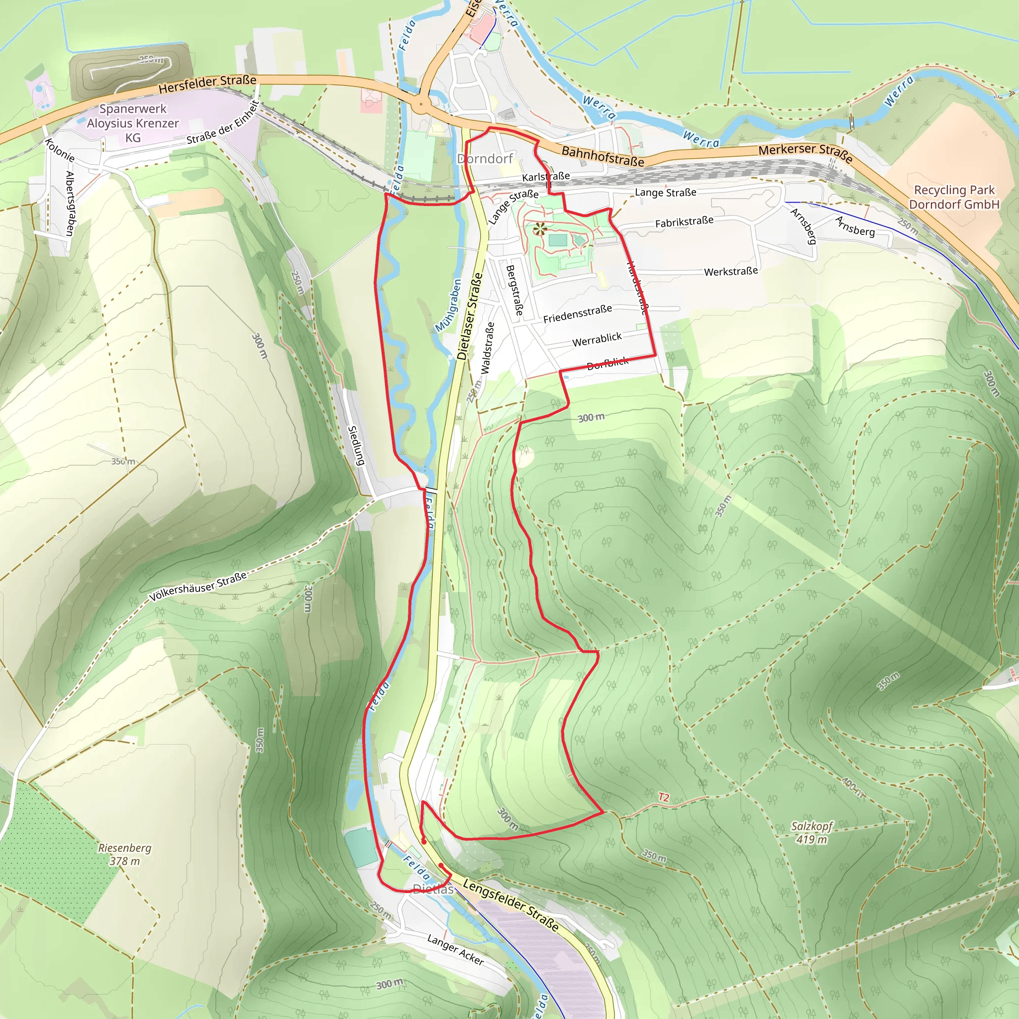 Rundwanderweg Dorndorf mobile static map