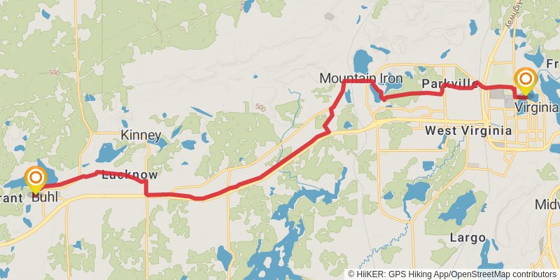 Mesabi Trail stage 2 Map