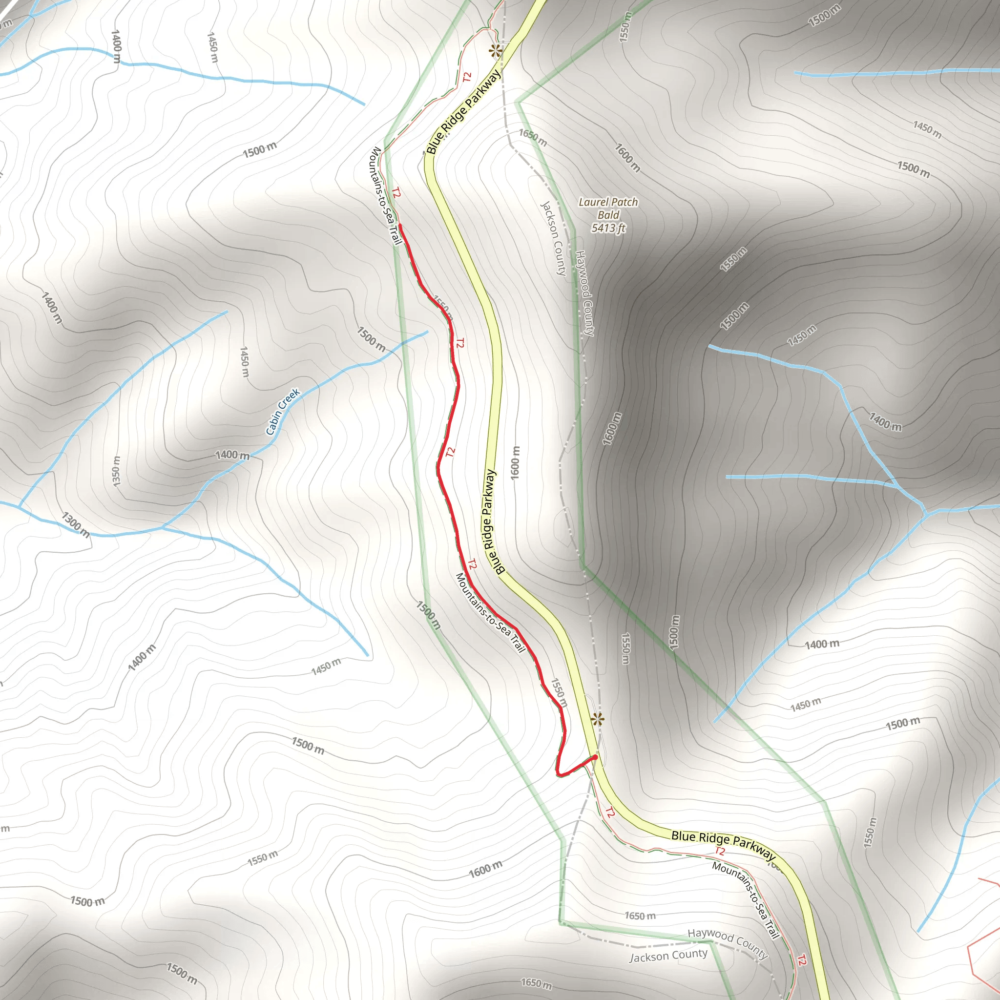 Mountains-to-Sea Short Trail - Blue Ridge Parkway mobile static map