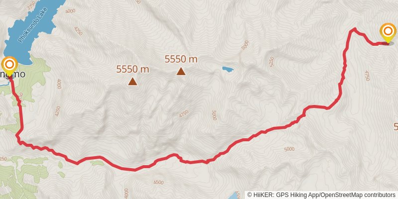 Great Himalayan Trail stage 71 Map