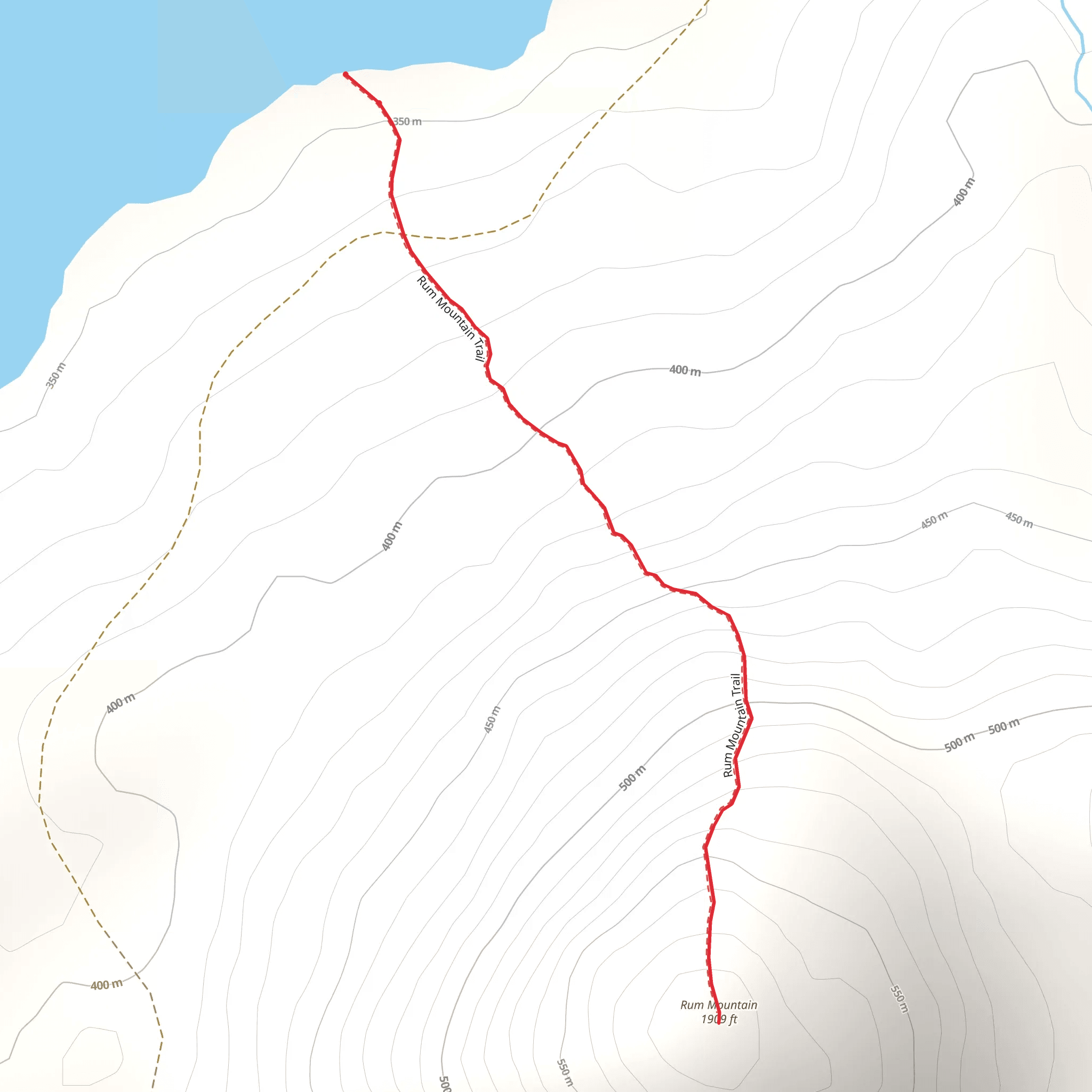 Rum Mountain Trail mobile static map