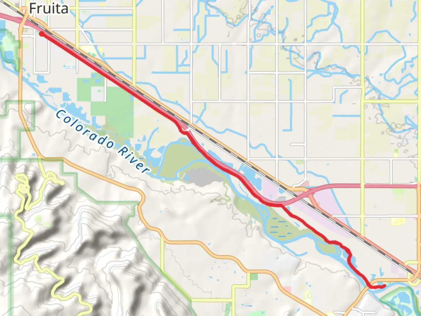 An image depicting the trail River Front Trail - Monument View Section and its surrounding area.