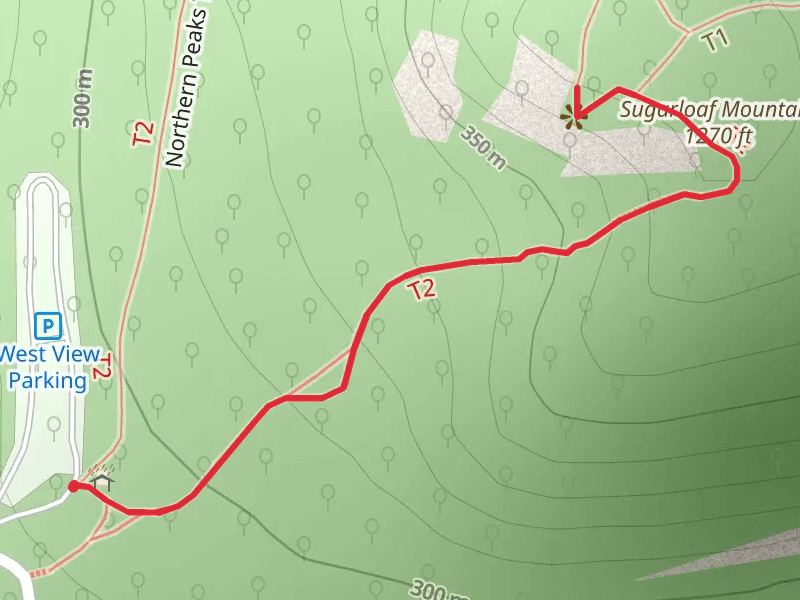Sugarloaf Mountain via AM Thomas Green Trail