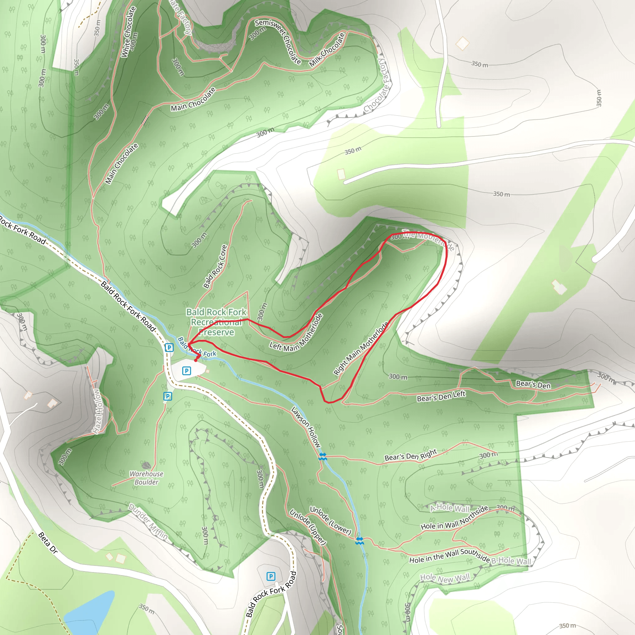 Main Motherlode Loop mobile static map