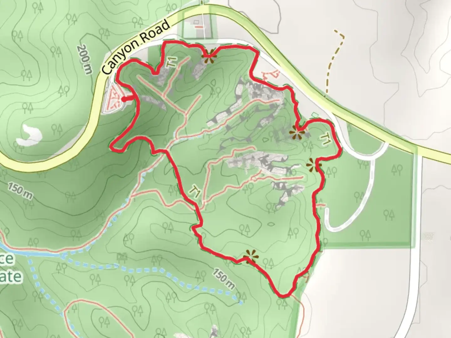 An image depicting the trail Canyon Loop Trail and its surrounding area.