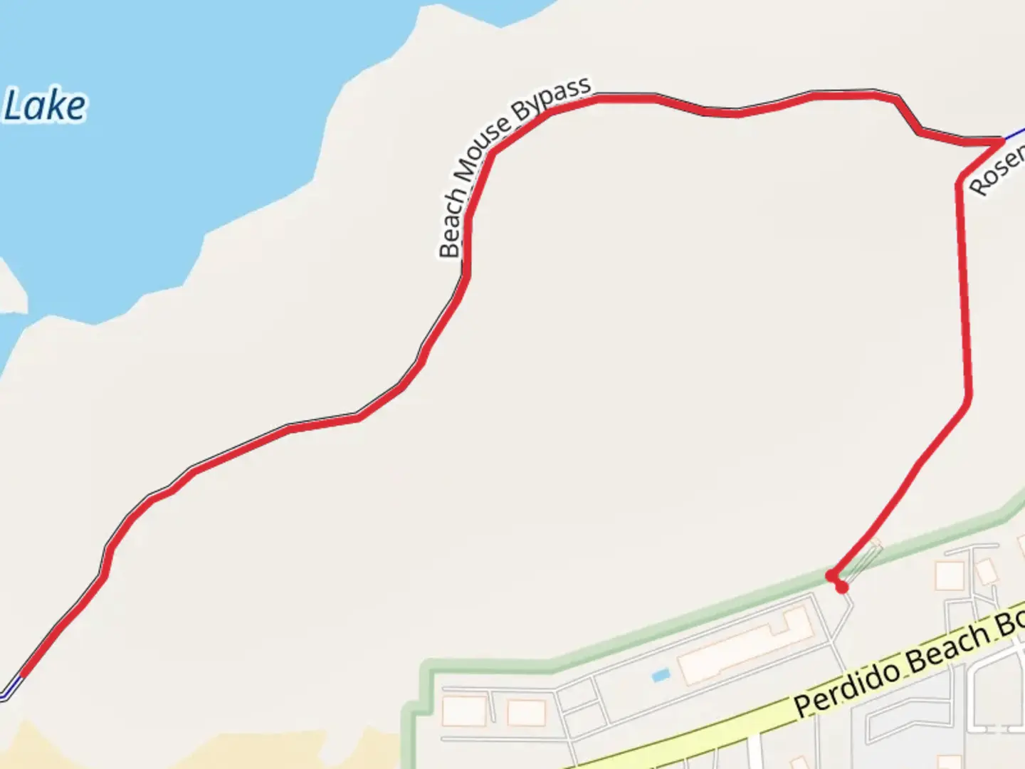 An image depicting the trail Rosemary Dunes Trail and Beach Mouse Bypass and its surrounding area.
