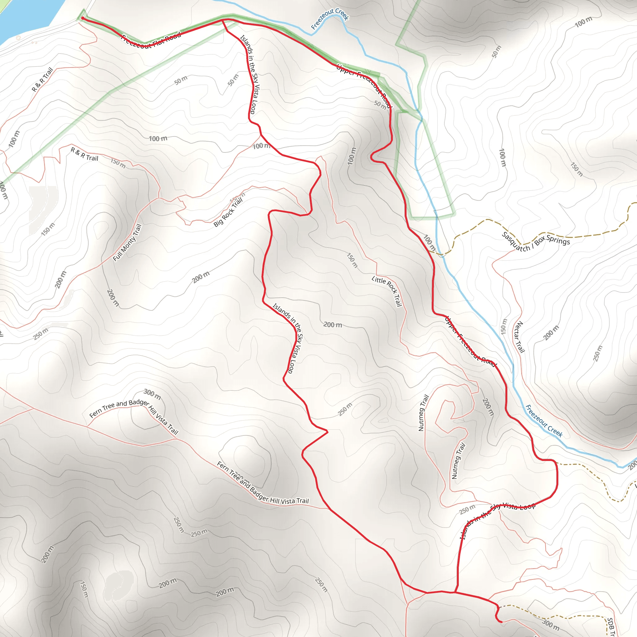 Islands in the Sky Vista Trail and Upper Freezeout Road Loop mobile static map
