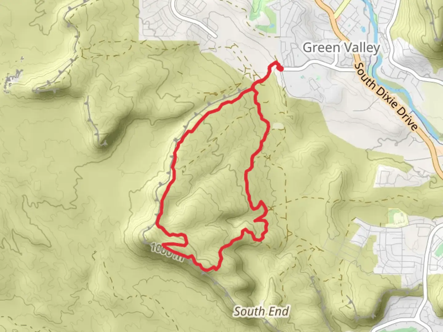 An image depicting the trail Zen Loop Trail and its surrounding area.