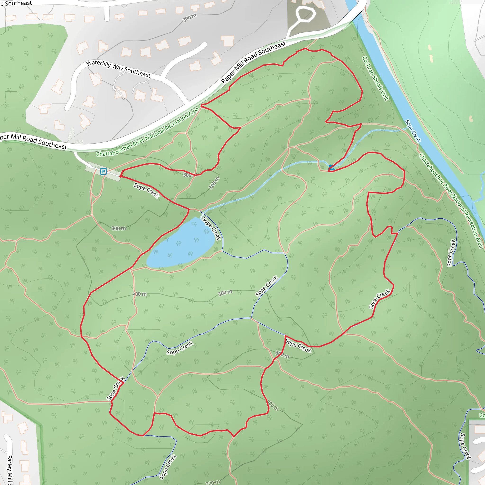 Sope Creek mobile static map