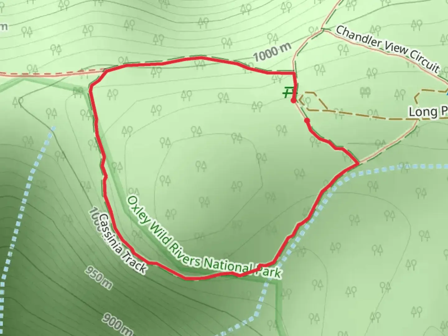 An image depicting the trail Cassinia Track and its surrounding area.
