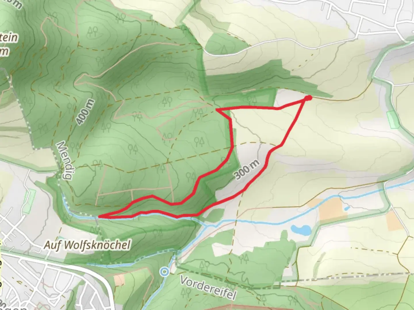 An image depicting the trail Jagerhaus Loop and its surrounding area.