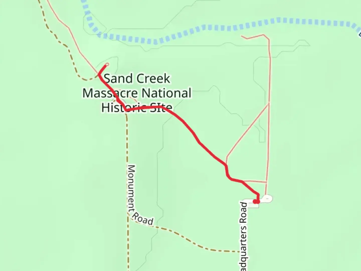 An image depicting the trail Monument Hill and its surrounding area.
