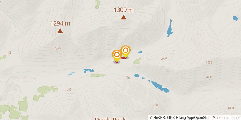 Resurrection Pass Trail alt 1 Map