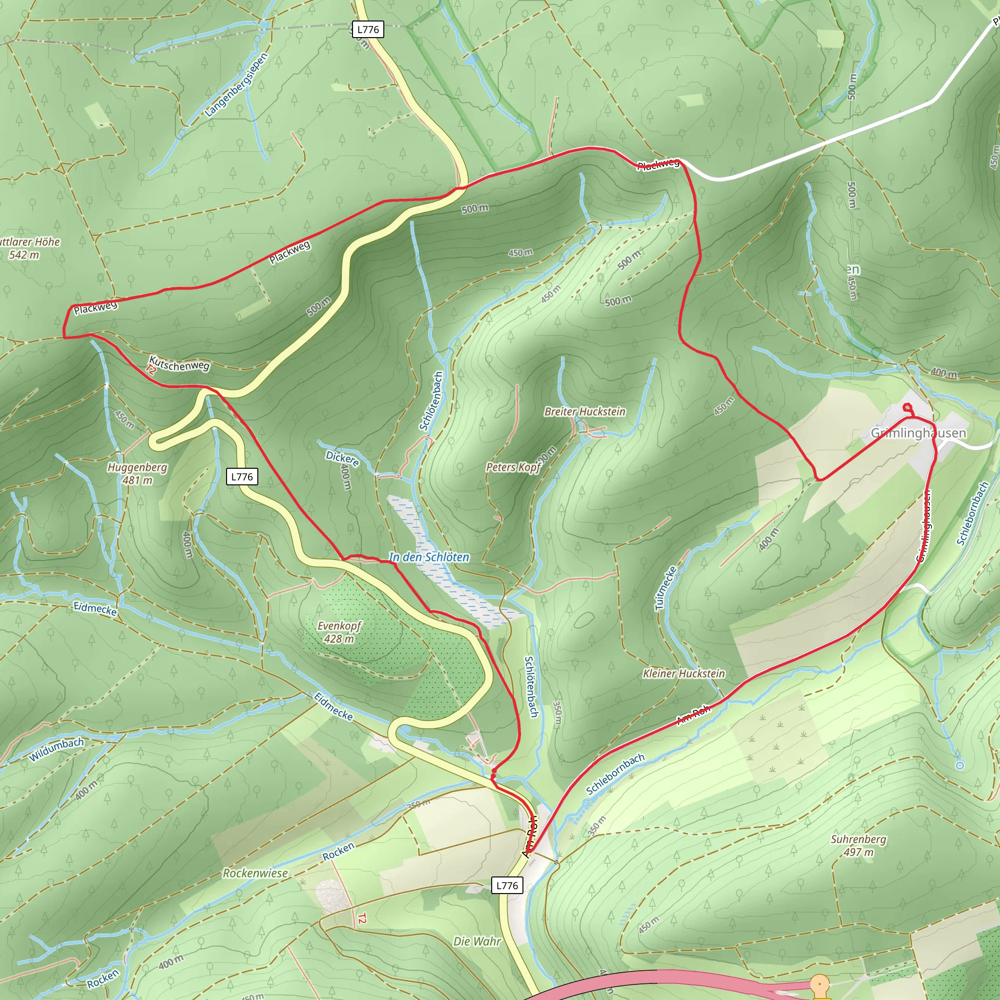 Evenkopf Rundweg mobile static map
