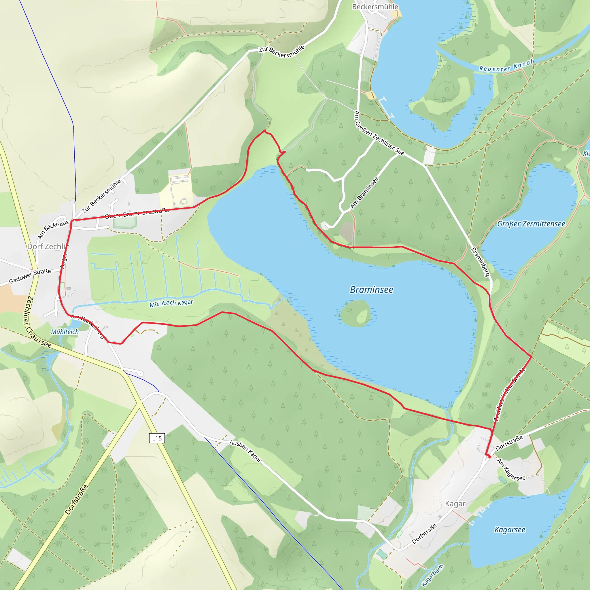 Braminsee Loop mobile static map