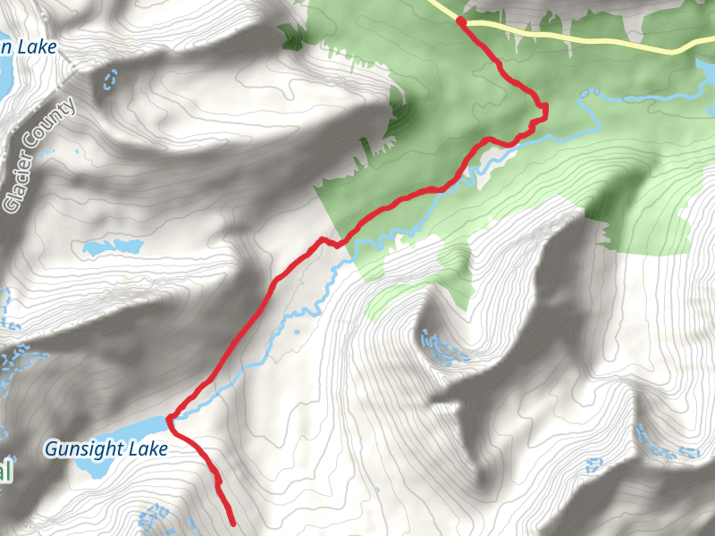 Gunsight Lake and Gunsight Pass Trail