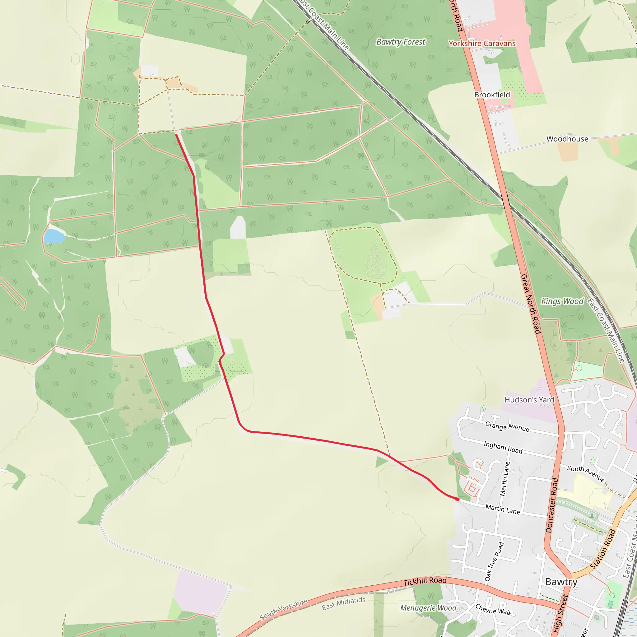 Bawtry Walk mobile static map