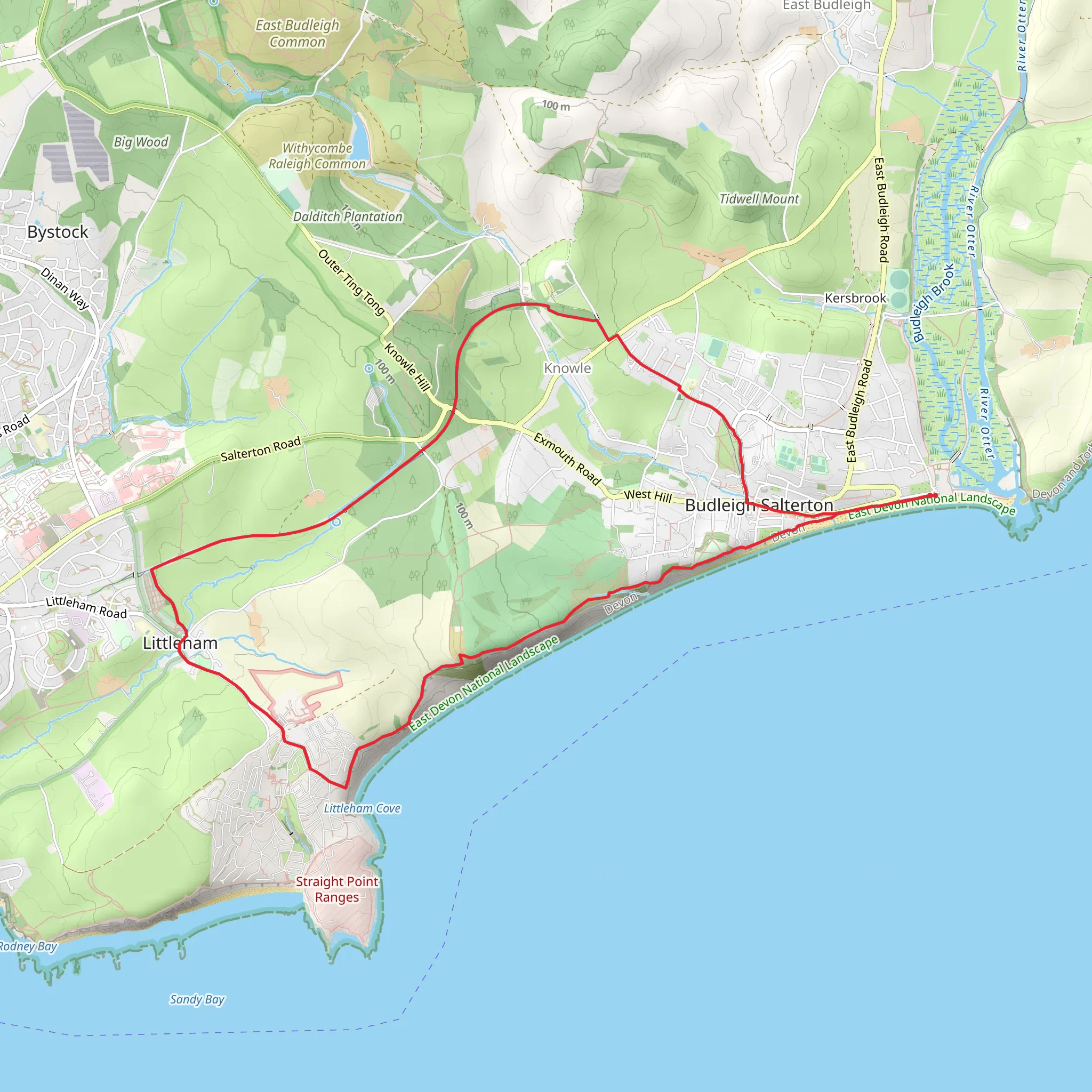 Budleigh Salterton - East Devon mobile static map