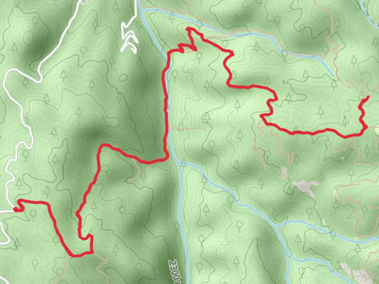 An image depicting the trail Flatrock Trail and its surrounding area.
