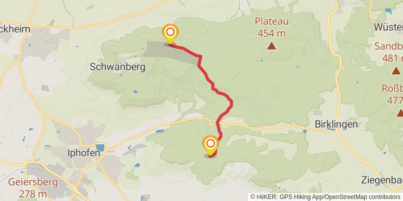 Steigerwald Panoramaweg alt 2 Map