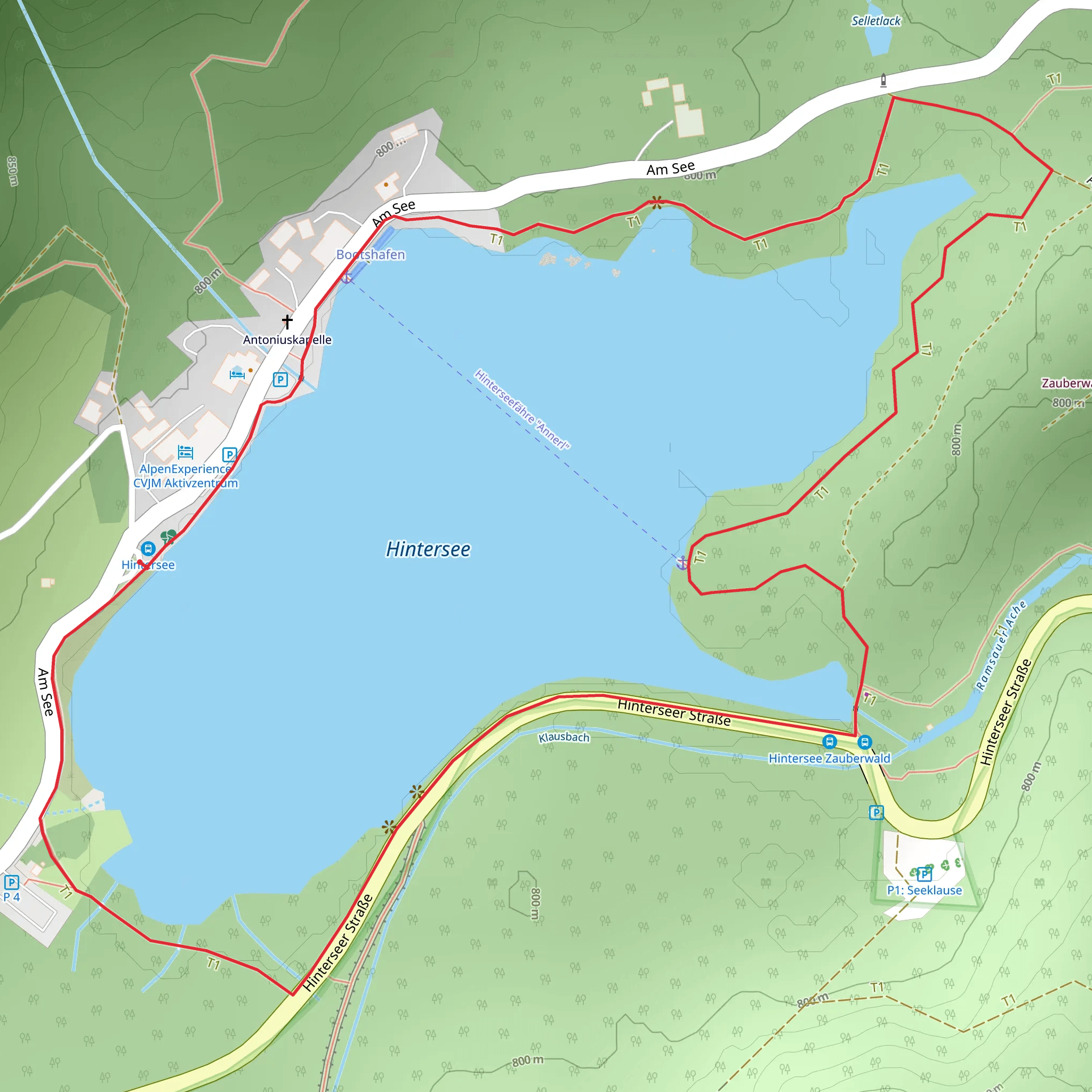 Hintersee Loop via König Max Weg mobile static map