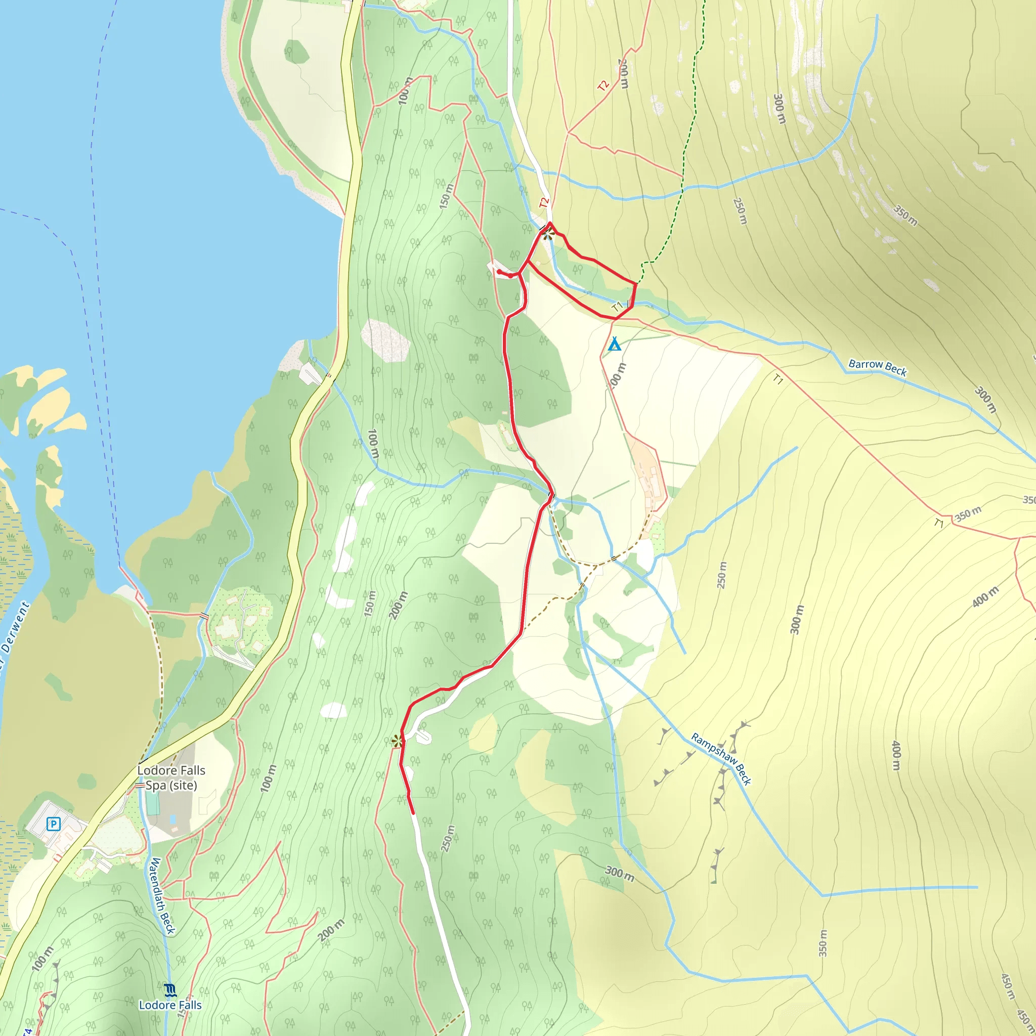 Ashness Bridge and Surprise View Walk mobile static map