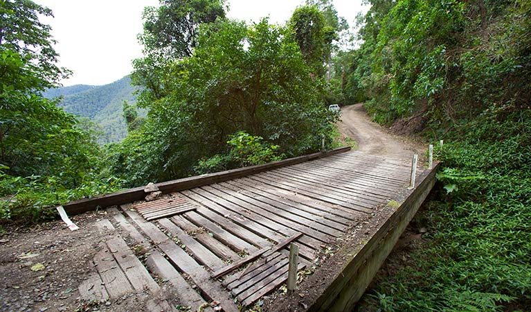An image depicting the trail Dunggir National Park and its surrounding area.