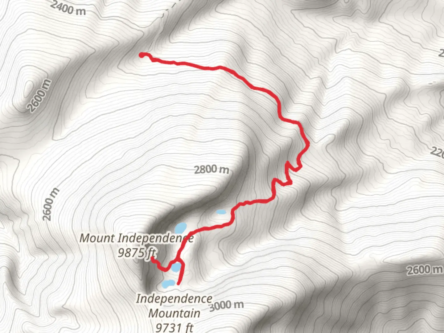 An image depicting the trail Mount Independence and Lake and its surrounding area.
