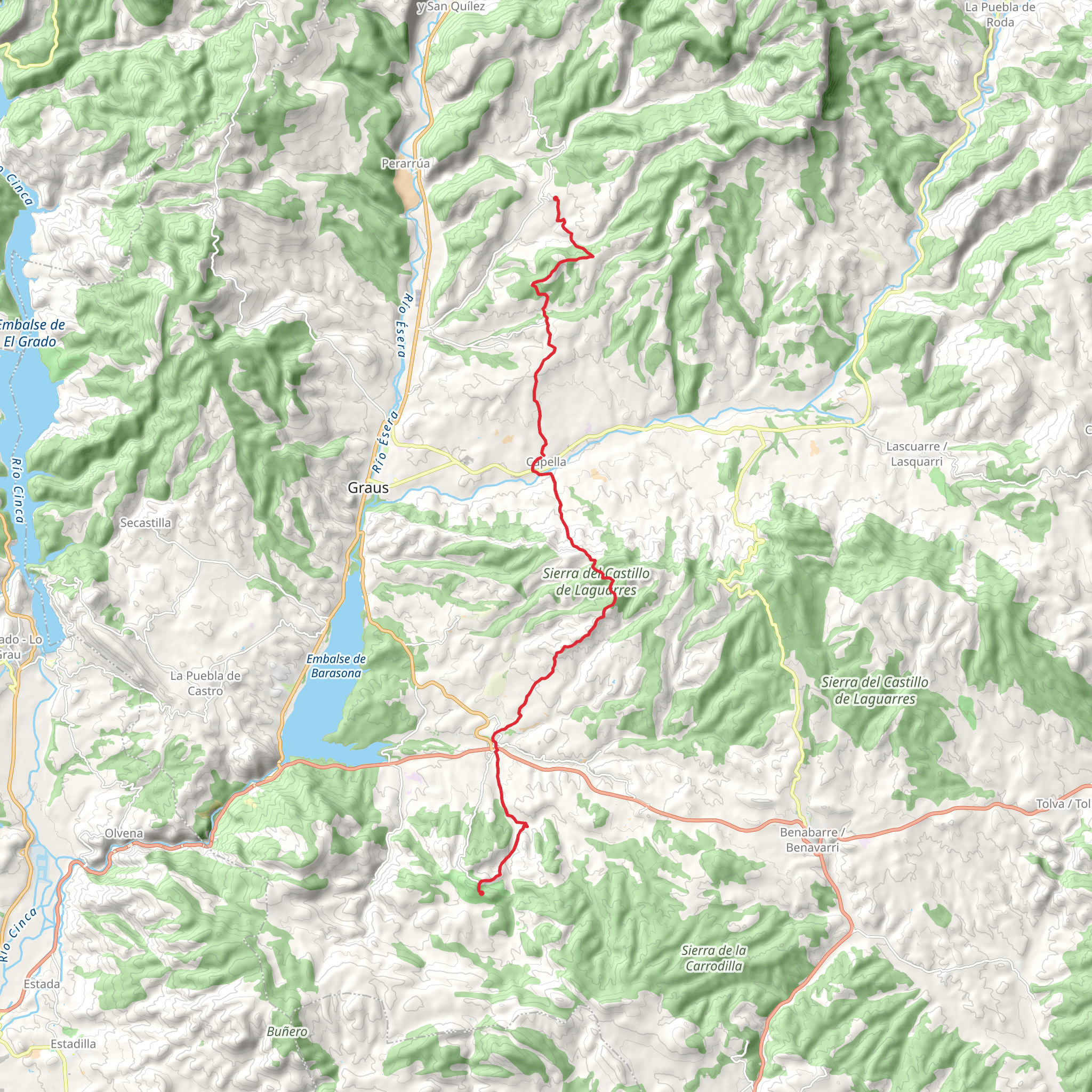 Juseu - La Puebla de Fantova PR HU 124 mobile static map