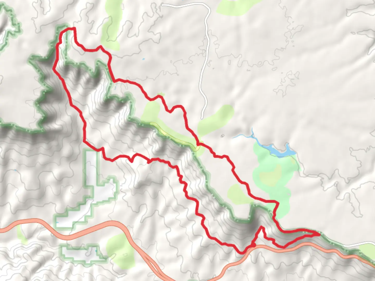 An image depicting the trail Rim Lakes Vista Trail, See Canyon Trail and Highline Trail Loop and its surrounding area.