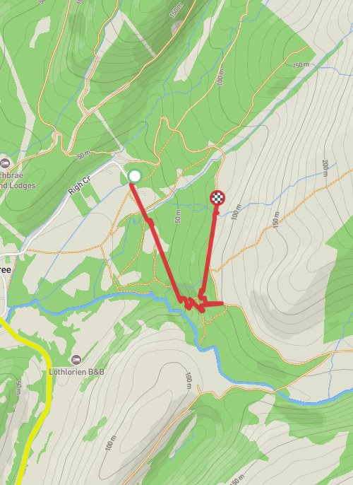 Hike on Inchree Waterfalls Loop Trail mobile static map