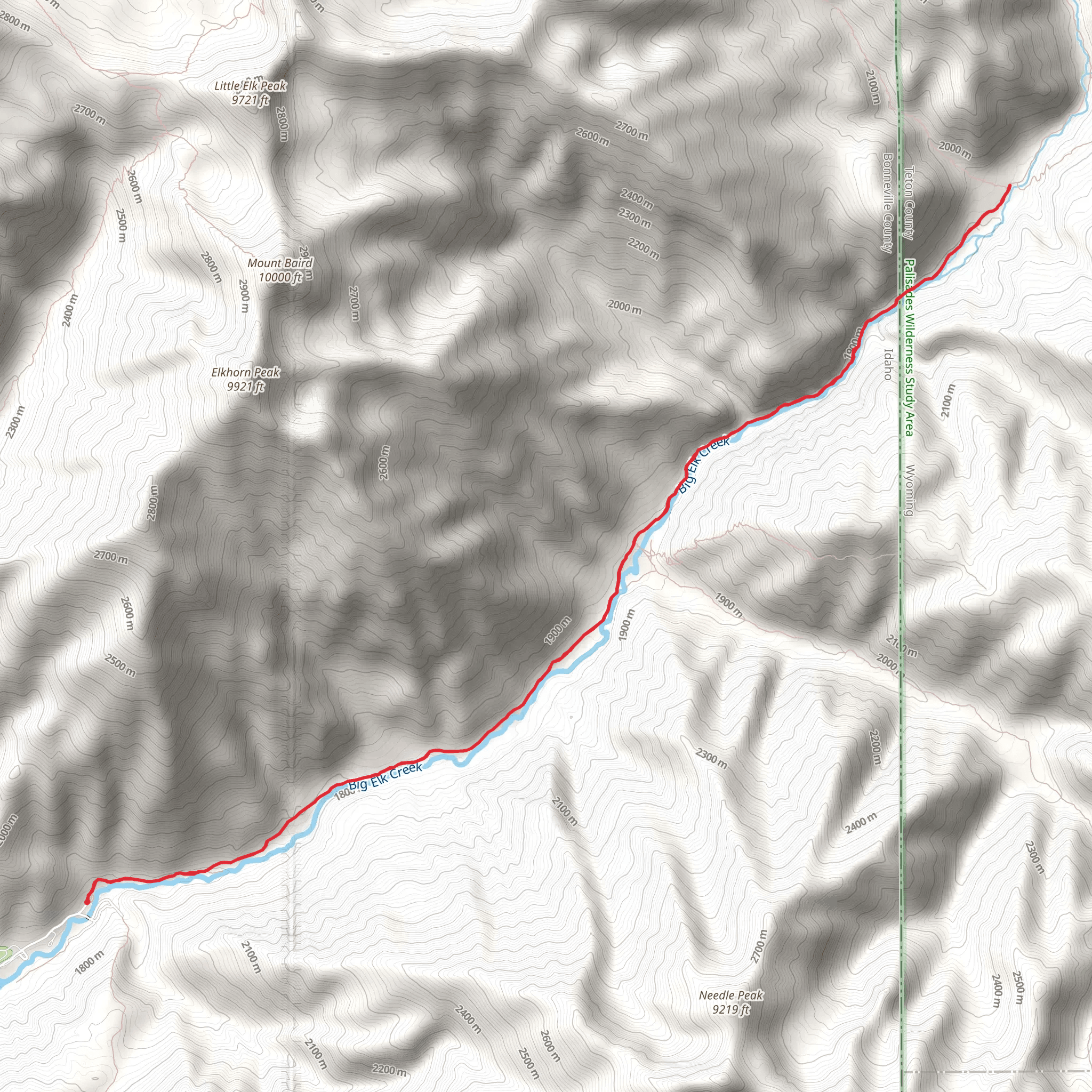Big Elk Creek Trail mobile static map