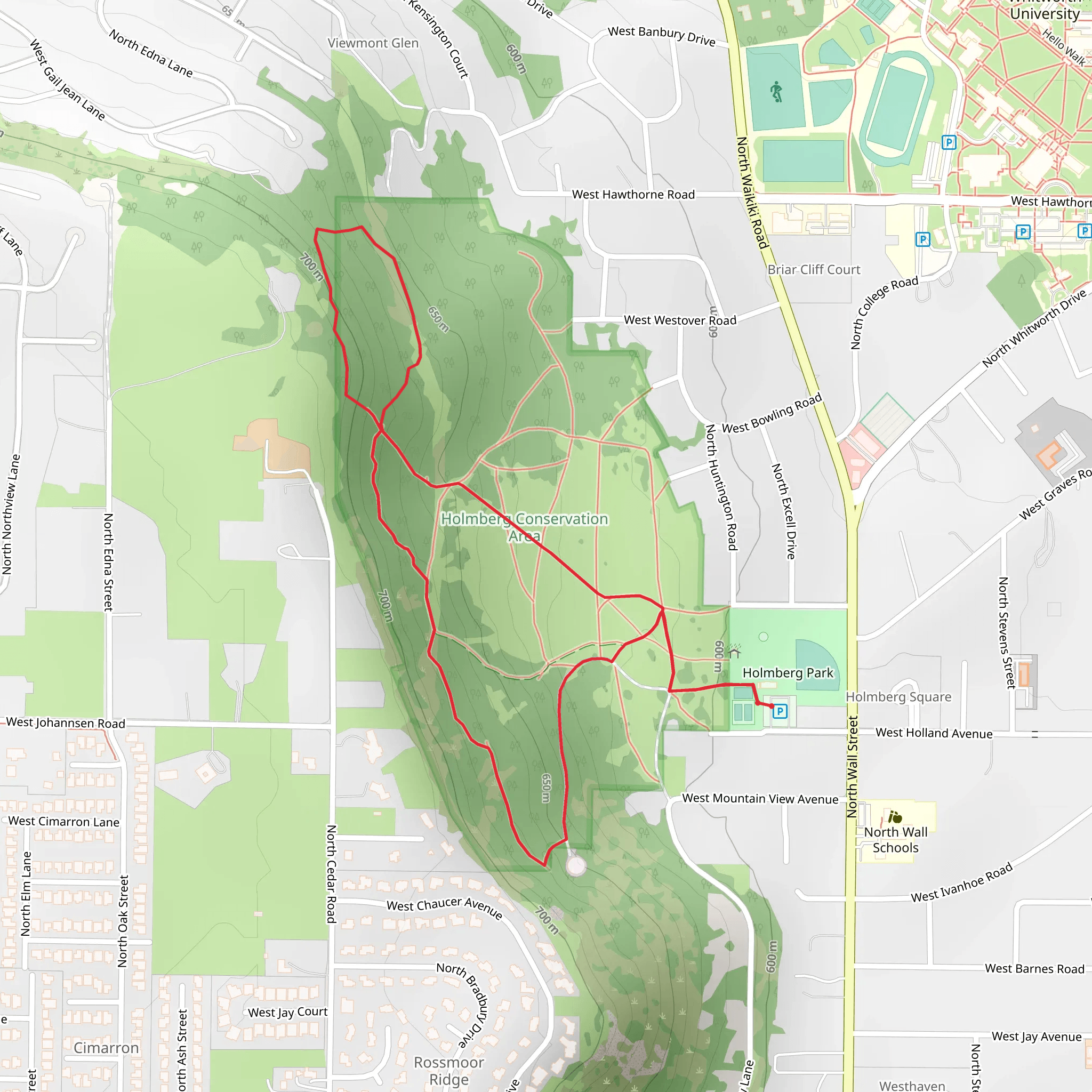 Holmberg Park mobile static map