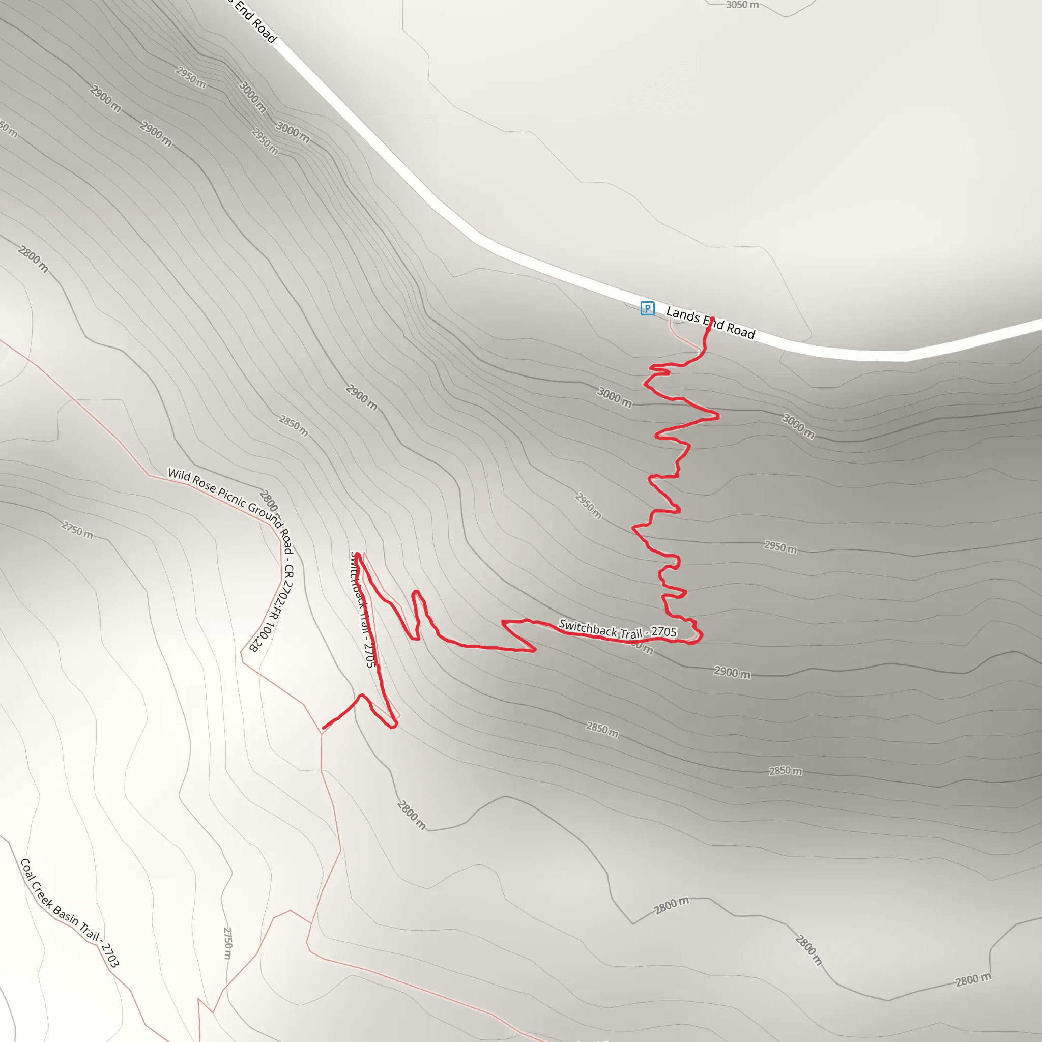 Switchback Trail mobile static map