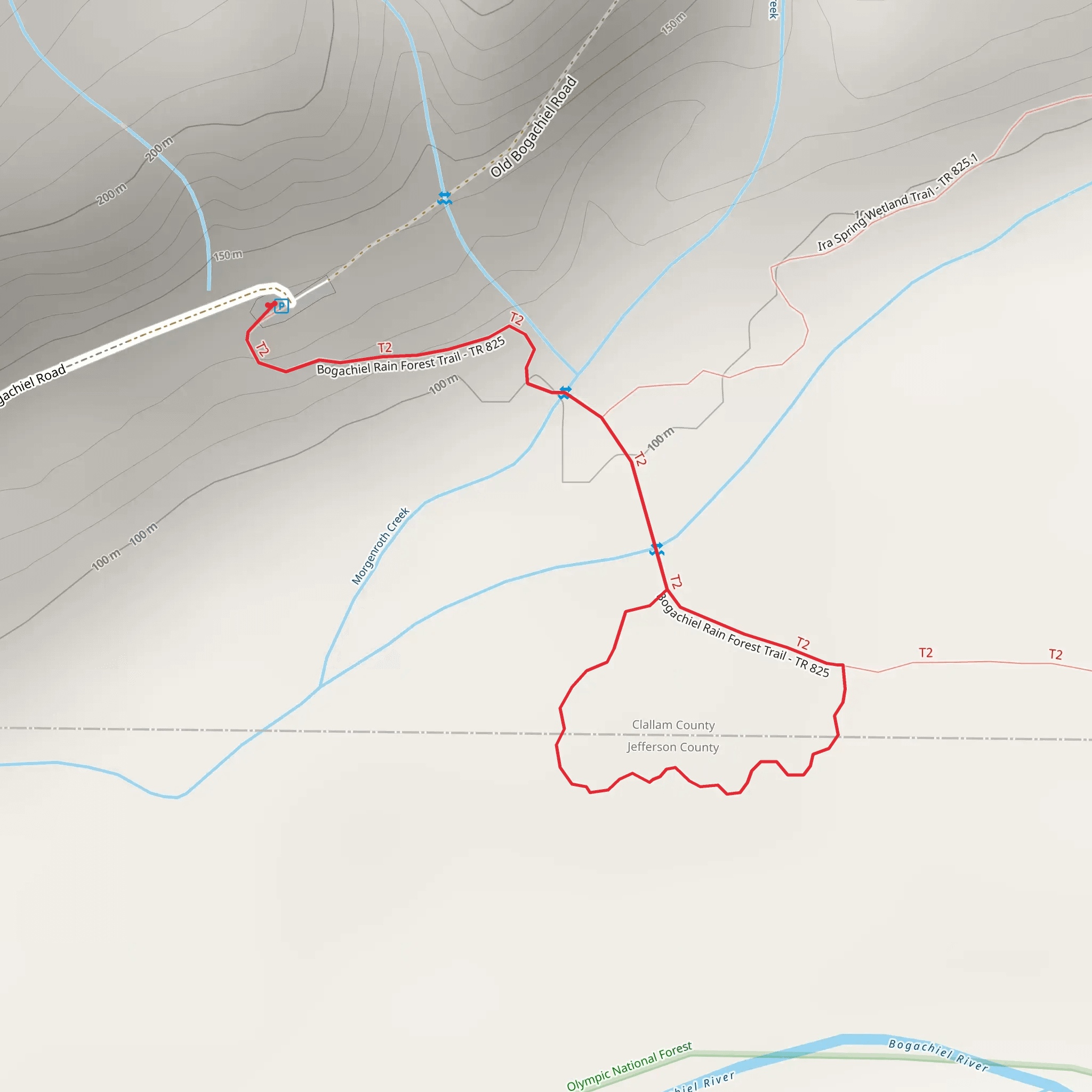 Morgenroth Homestead Trail via Pacific Northwest Trail mobile static map