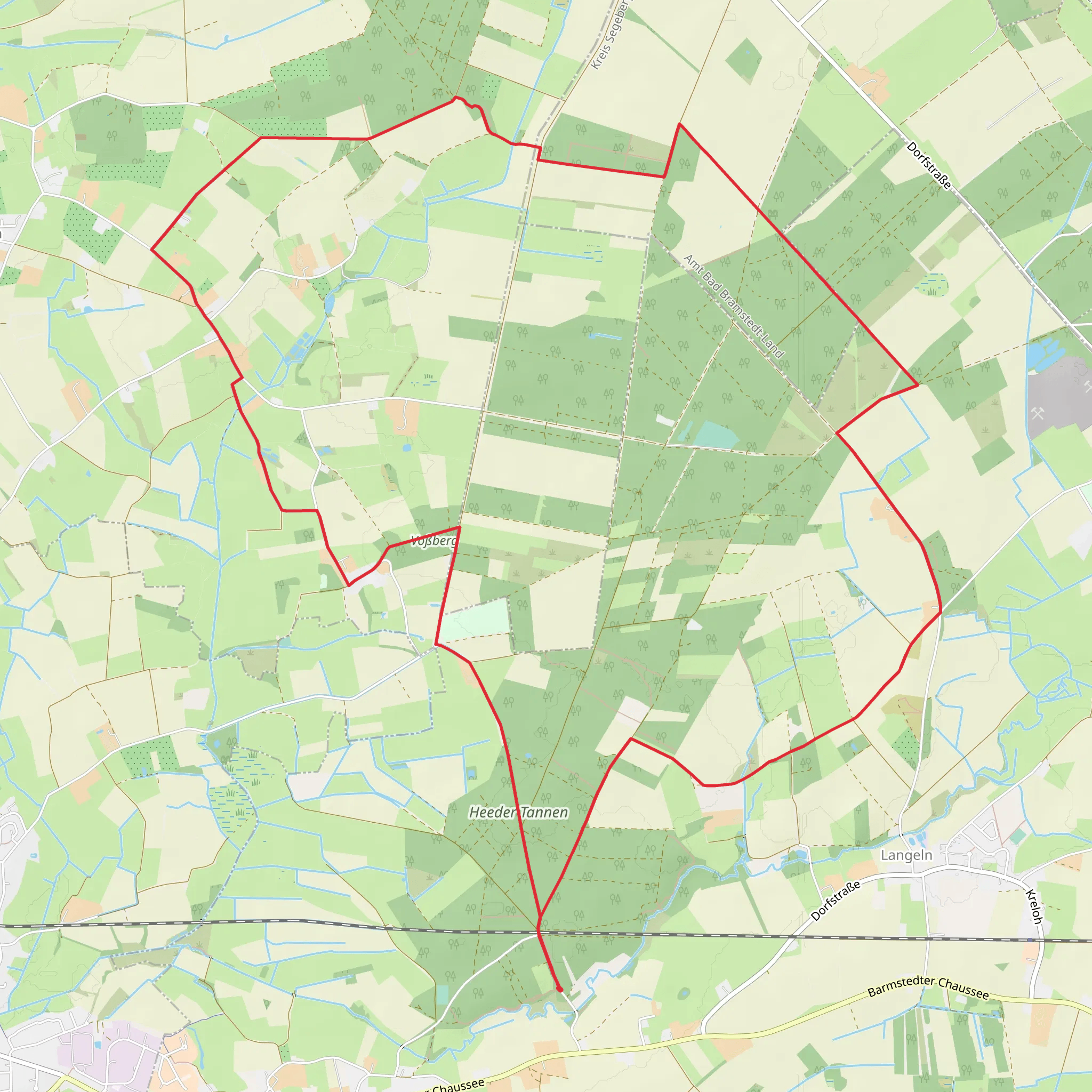 Heeder Tannen and Lutzhorn Loop mobile static map
